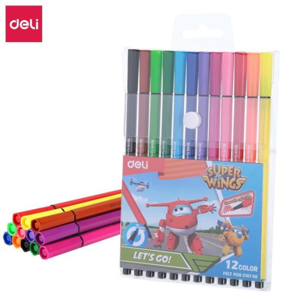 Bút dạ 12 màu Deli C10700